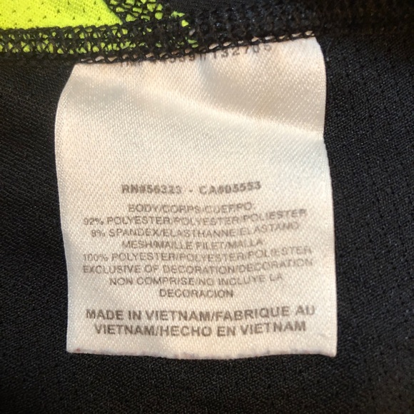 Nike Pro Combat Black and Neon Yellow Shirt - Picture 5 of 6